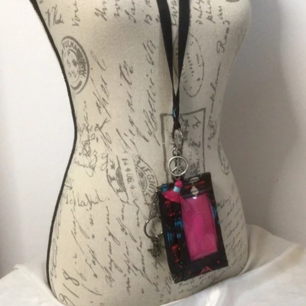 💐2/$25💐 The Sak Pacifica ID Lanyard Keychain Coin Wallet NWOT